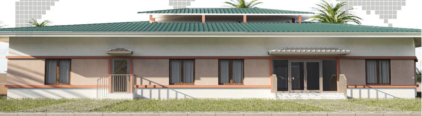 Süleymaniye Eğitim Kurumu yeni binasının önden 3D render görüntüsü